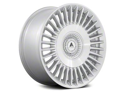 Asanti Tiara Gloss Silver with Bright Machined Face Wheel; 22x9 (15-23 Mustang GT, EcoBoost, V6)