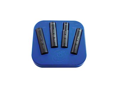 Assenmacher Tools 3/8-Inch Drive Hose Clamp Impact Socket Set; 4-Piece; 6-Point