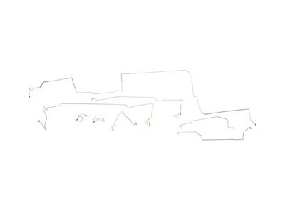 8-Piece Steel Brake Line Kit; Pre-Bent (1993 Mustang Cobra w/ Rear Disc Brakes)