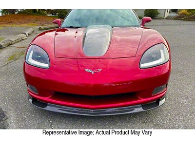 Atomic 6 Carbon Standard Body Front Splitter; Carbon Flash Metallic (05-13 Corvette C6 Base)