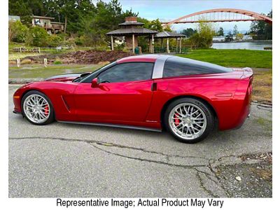 Atomic 6 Carbon Standard Body Side Skirts; Carbon Flash Metallic (05-13 Corvette C6 Base)