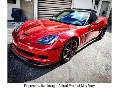 Atomic 6 Carbon Widebody Only Front Splitter; Visual Carbon Fiber (05-13 Corvette C6 Grand Sport, Z06)