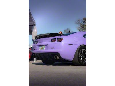 Evo Style Shark Fin Rear Diffuser; Gloss Black (10-13 Camaro, Excluding ZL1)