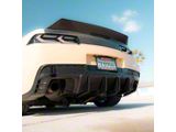 Evo Style Shark Fins Rear Diffuser; Gloss Black (14-15 Camaro)