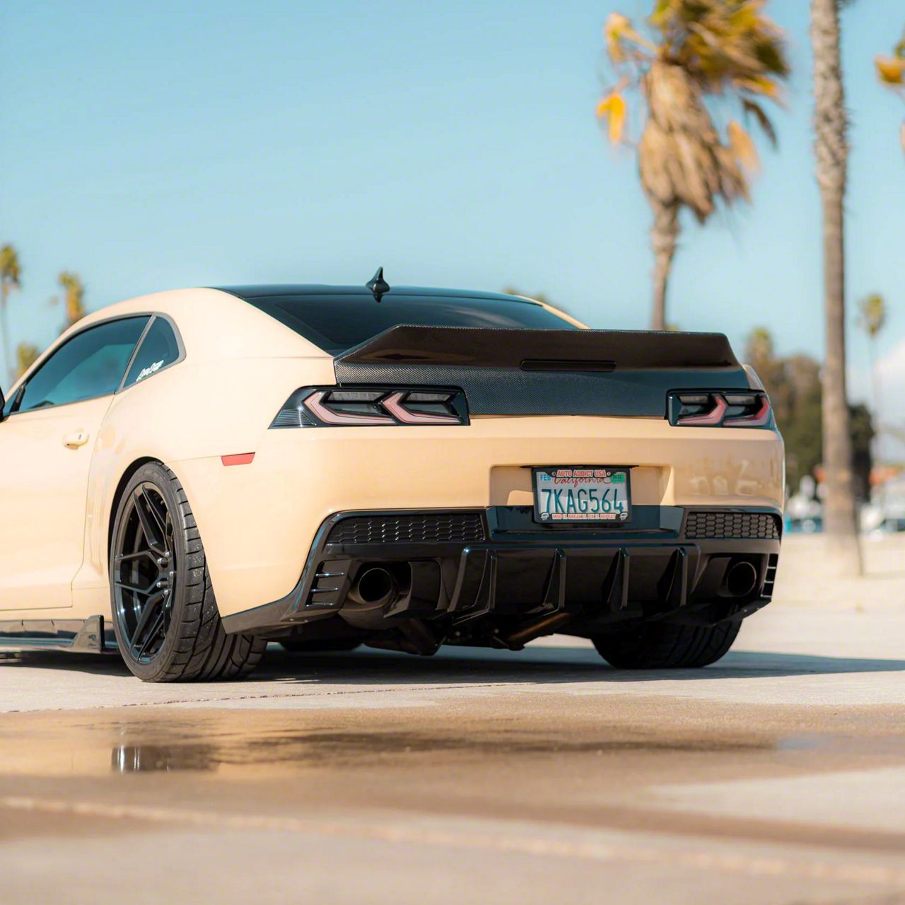 Auto Addict USA Camaro Evo Style Shark Fins Rear Diffuser Gloss Black AA CMR RD EVO GLS 14 14 15 Camaro Free Shipping