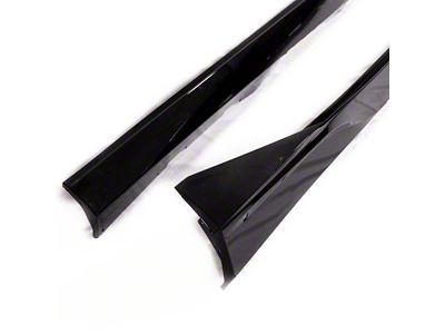 Evo Style Side Skirt Rockers; Gloss Black (10-15 Camaro LS, LT, SS)