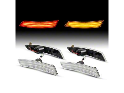 LED Side Marker Lights; Clear (16-24 Camaro)