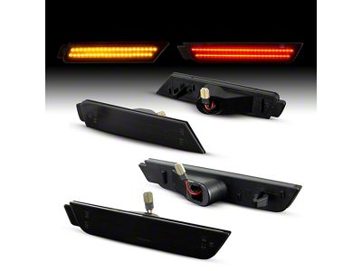 LED Side Marker Lights; Smoked (10-15 Camaro)