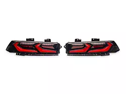 Auto Addict USA Velox LED Tail Lights; Gloss Black Housing; Red Lens (14-15 Camaro)