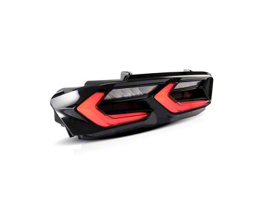 Velox LED Tail Lights; Gloss Black Housing; Red Lens (19-24 Camaro)
