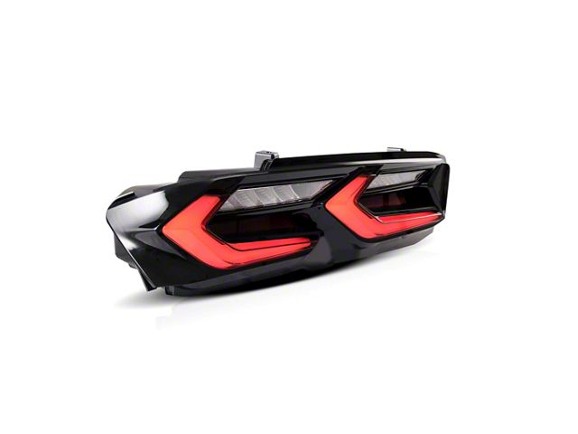 Velox Led Camaro Velox LED Tail Lights; Gloss Black Housing; Red Lens (19-24 ...