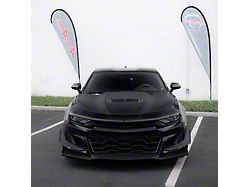 ZL1 1LE Track Pack Front Bumper Conversion with RS Headlight Brackets; Unpainted (19-24 Camaro LT, SS)