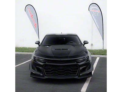 ZL1 1LE Track Pack Front Bumper Conversion with RS Headlight Brackets; Unpainted (19-24 Camaro LT, SS)