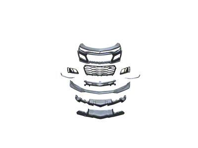 ZL1 Front Bumper Conversion with Non-RS Headlight Brackets; Unpainted (19-24 Camaro LT, SS)