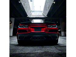 Euro Style Sequential LED Tail Lights; Gloss Black Housing; Smoked Lens (20-25 Corvette C8)