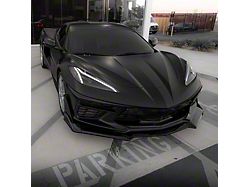 Auto Addict USA Evo Style Front Lower Chin Splitter; Gloss Black (20-24 Corvette C8 Stingray)