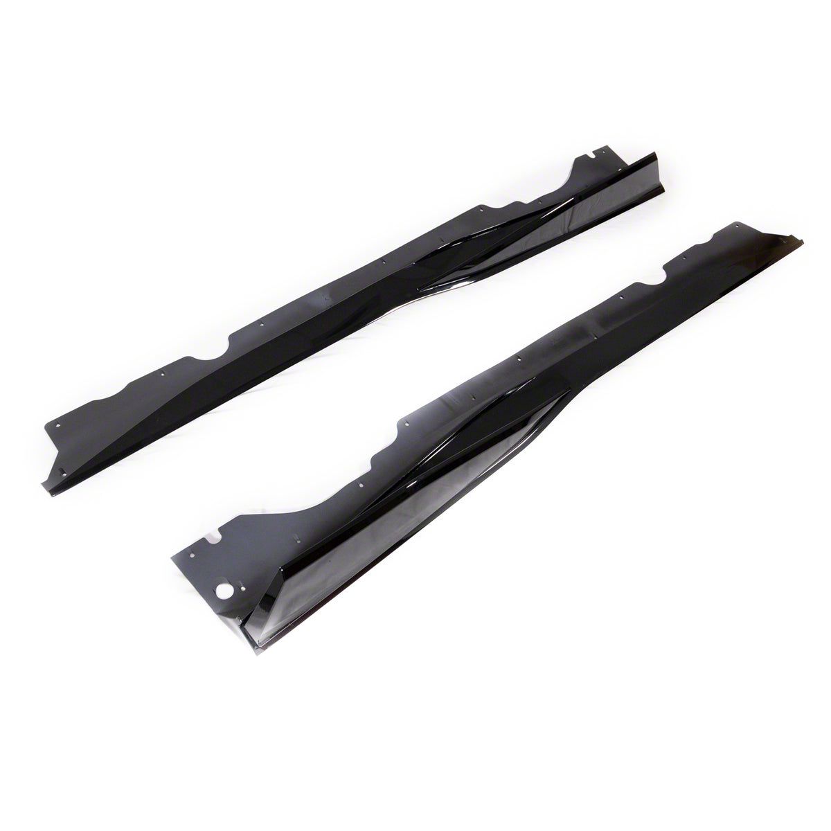 Auto Addict USA Corvette Evo Style Side Skirt Rockers; Gloss Black AA ...