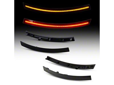 LED Side Marker Lights; Smoked (14-19 Corvette C7)