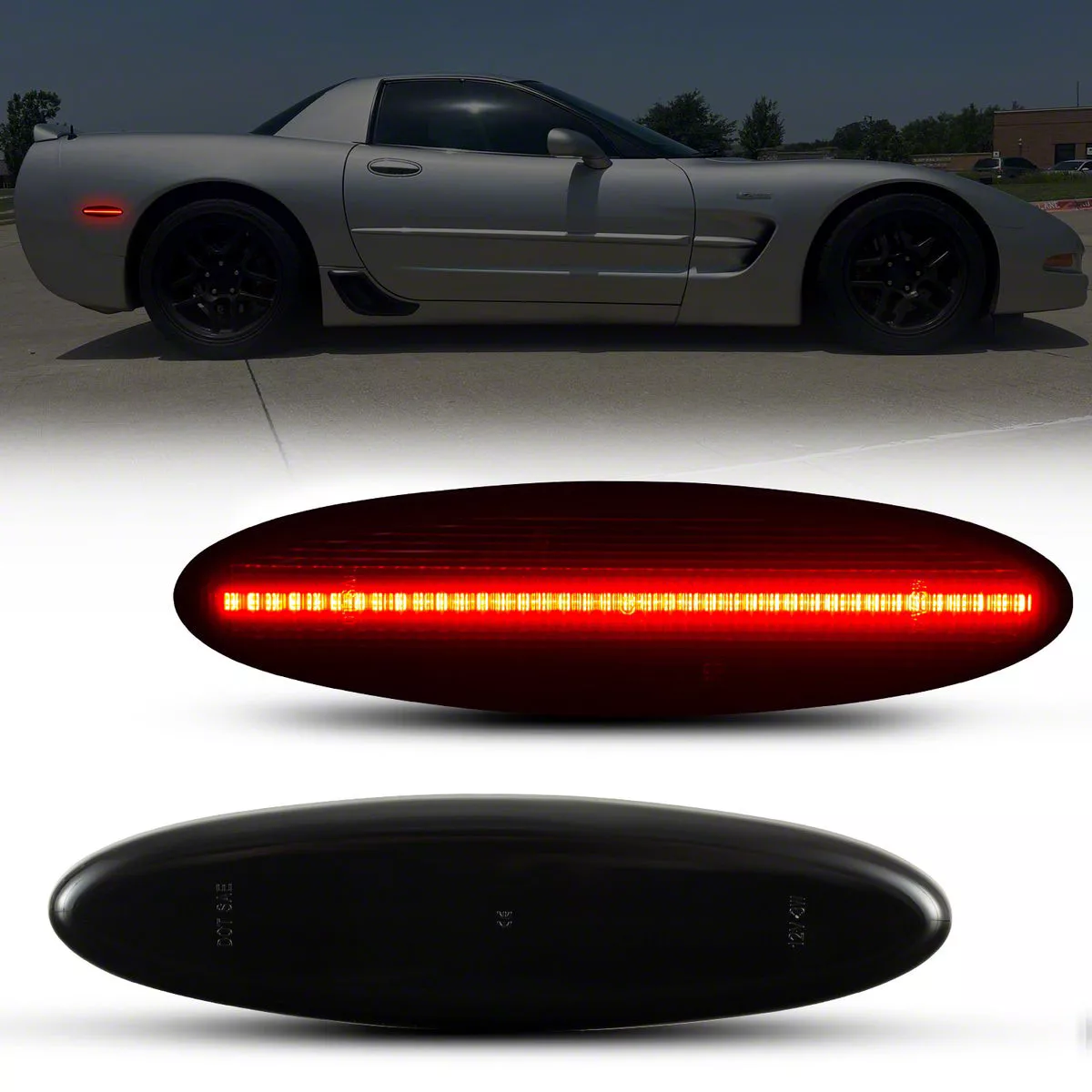 Auto Addict USA LED Side Markers; Red; Smoked AAUSA00002350 (97-04 ...