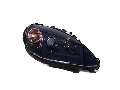 Type-OE Style Headlights; Blue Housing; Clear Lens (05-13 Corvette C6)