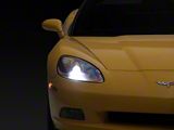 Type-OE Style Headlights; Orange Housing; Clear Lens (05-13 Corvette C6)