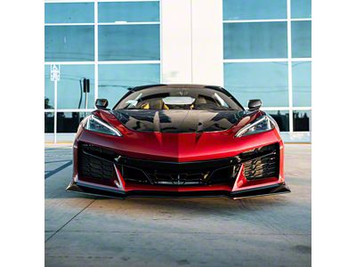 Z06 Track Package Front Bumper Conversion; Unpainted (20-25 Corvette C8 Stingray)