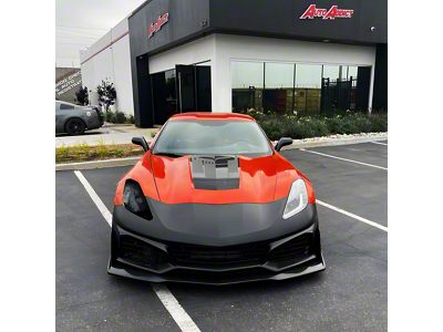 ZR1 Track Package Front Bumper Conversion; Unpainted (14-19 Corvette C7, Excluding ZR1)