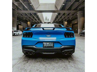 Euro Style Sequential LED Tail Lights; Gloss Black Housing; Smoked Lens (24-25 Mustang)