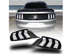 Euro Style Tail Lights; Black Housing; Clear Lens (15-23 Mustang)