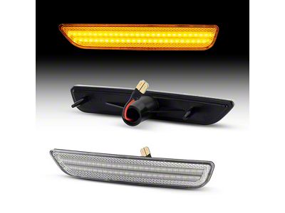 LED Side Marker Lights; Clear (10-14 Mustang)