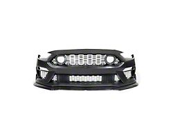 Mach 1 Front Bumper Conversion with Upper Grille LED Lights; Unpainted (18-23 Mustang GT, EcoBoost)