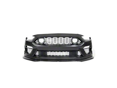 Auto Addict USA Mach 1 Front Bumper Conversion with Upper Grille LED Lights; Unpainted (15-17 Mustang GT, EcoBoost, V6)