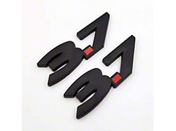 Auto Mafia Racing Fender Emblems; Black (11-17 Mustang V6)
