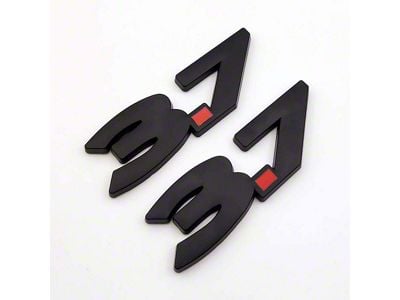 Auto Mafia Racing Fender Emblems; Black (11-17 Mustang V6)