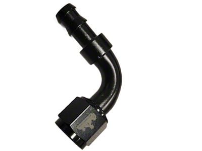 Auto Mafia Racing Push Lock Barb 90-Degree Fitting; -10AN x 1/2-Inch