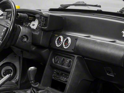 Auto Meter Gauge Cage Dual Gauge Pod Mount without Vents; 2-5/8-Inch; Black (87-93 Mustang)