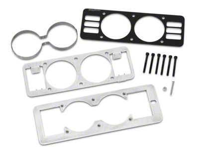 Auto Meter Gauge Cage Dual Gauge Pod Mount with Vents; 2-5/8-Inch; Black (87-93 Mustang)
