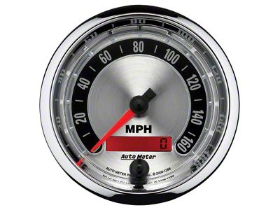 Auto Meter American Muscle Series 3-3/8-Inch Programmable Speedometer; 0-160 MPH (Universal; Some Adaptation May Be Required)