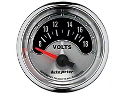 Auto Meter American Muscle Voltmeter Gauge; Electrical (Universal; Some Adaptation May Be Required)