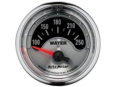 Auto Meter American Muscle Water Temperature Gauge; Electrical (Universal; Some Adaptation May Be Required)