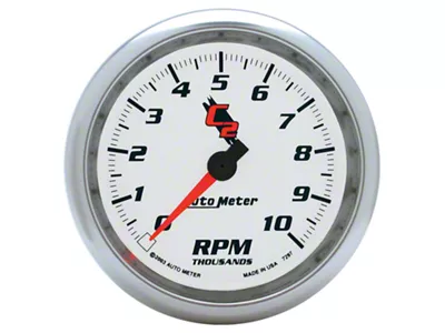 Auto Meter C2 Series 3-3/8-Inch In-Dash Tachometer; 0-10000 RPM (Universal; Some Adaptation May Be Required)