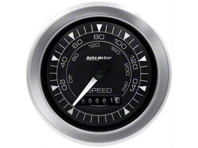 Auto Meter Chrono Series 3-3/8-Inch Programmable Speedometer; 160 MPH (Universal; Some Adaptation May Be Required)