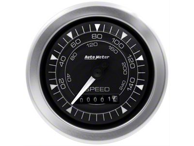 Auto Meter Chrono Speedometer Gauge; Electric (Universal; Some Adaptation May Be Required)