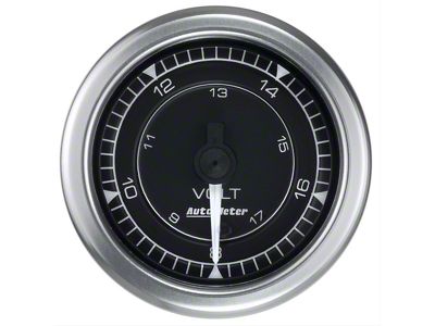 Auto Meter Chrono Series 2-1/16-Inch Voltmeter Gauge; 8-18V; Digital Stepper Motor (Universal; Some Adaptation May Be Required)
