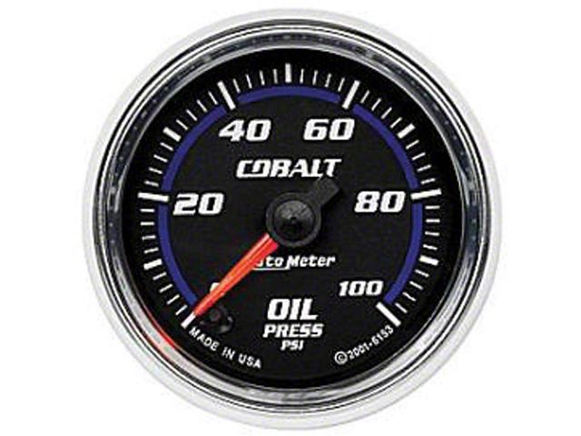 Auto Meter Cobalt Oil Pressure Gauge; Digital Stepper Motor (Universal; Some Adaptation May Be Required)