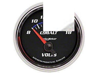 Auto Meter Cobalt Series 2-1/16-Inch Voltmeter Gauge; 8-18V (Universal; Some Adaptation May Be Required)