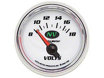 Auto Meter NV Series 2-1/16-Inch Voltmeter Gauge; 8-18V (Universal; Some Adaptation May Be Required)