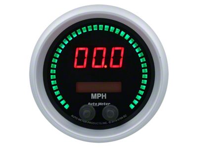 Auto Meter Sport-Comp Series 3-3/8-Inch Programmable Speedometer; 260 MPH / 260 KM/H (Universal; Some Adaptation May Be Required)