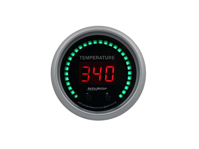 Auto Meter Sport-Comp Elite Two Channel Fluid Temperature Gauge; Digital (Universal; Some Adaptation May Be Required)