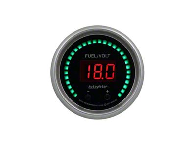 Auto Meter Sport-Comp Series 2-1/16-Inch Elite Digital Two Channel Fuel Level/Voltmeter Gauge (Universal; Some Adaptation May Be Required)